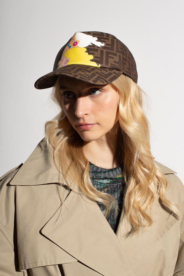 Baseball cap Fendi Fendi Zweifarbige FF Brosche WeiB Biname fmedShops AS